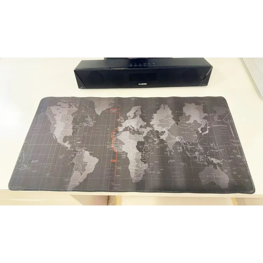 World Map Extended Gaming Mouse Pad: Non-Slip Large Desk Mat for Office & Home